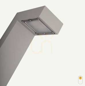 Outdoor Post Light NORLYS Asker 5211AL Aluminum RAL 9006 LED 85 cm small 0