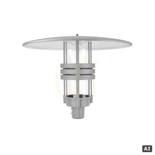 Check Pole-top luminaire VISBY 576AL 44.5W 3000K light grey RAL 9006 - NORLYS