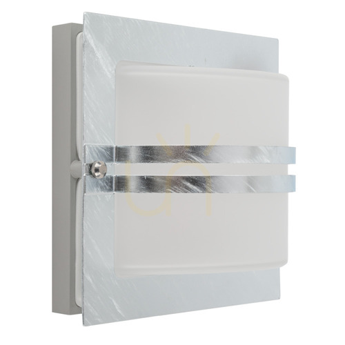 Check Norlys Bern 651GA Outdoor Wall Light, Hot-Dip Galvanised Steel, Satin Glass, E27 IP54