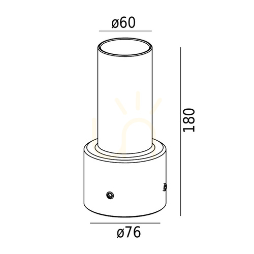 Check NORLYS 7665GR Ø60/Ø76 mm reducer for Nice luminaires and Lamppost 3005 pole, graphite