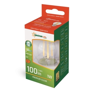 Led Ball E 27 230 V 1 W Cog Ww Clear Spectrum small 1