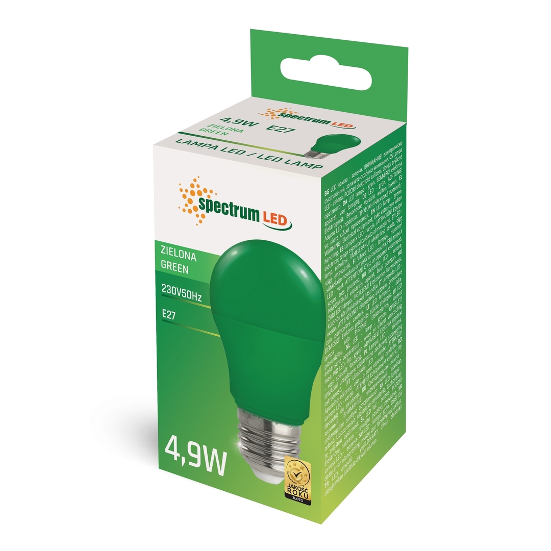 View Led Gls E 27 230 V 4.9 W Green Spectrum Led Gls E 27 230 V 4.9 W Green Spectrum