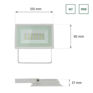 Noctis Lux 3 Floodlight 20 Ww 230 V Ip65 120x90x27mm White small 5