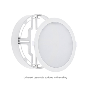Algine Eco 2w1 Surface Mounted Downlight 18 Ww 230 V 110st Ip20 Ik06 223x35mm White Round small 7