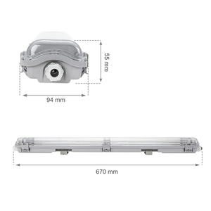 Limea Led Tube Slim Hermetic G13 2x60 250 V Ip65 710x90x63 Mm Gray small 5