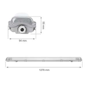 Limea Led Tube Slim Hermetic G13 2x120 250 V Ip65 1310x90x63 Mm Gray small 5