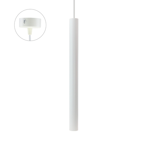 Check Chloe Slim Mr11 Pendant Base 250 V Ip20 40x500+1m Cable White Adjustable Light Angle