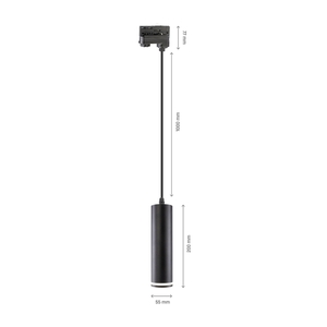 Madara Mini Ring Gu10 Suspension 3 F 230 V Ip20 Fi55*200mm Black Cable 1m small 8