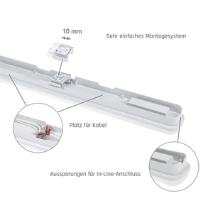 Limea Go Hermetic 1200mm 50 W Cw 230 V 120st Ip65 Ik07 1200 X60 X52mm White small 6