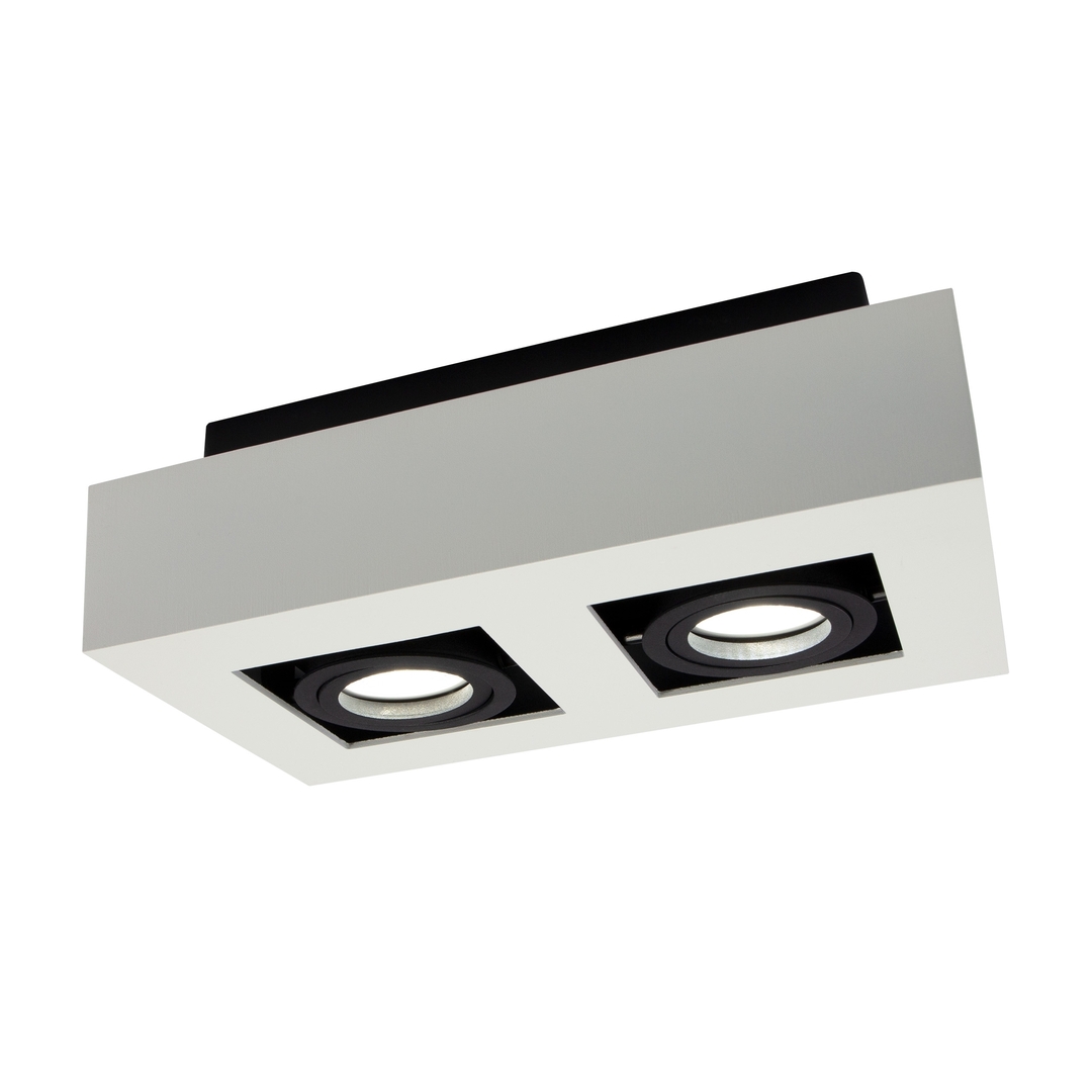 View Mirora Gu10 X2 Surface Mounted Gu10 250 V Ip20 255 X145 X85 Mm White Black Rectangular Movable Mirora Gu10 X2 Surface Mounted Gu10 250 V Ip20 255 X145 X85 Mm White Black Rectangular Movable