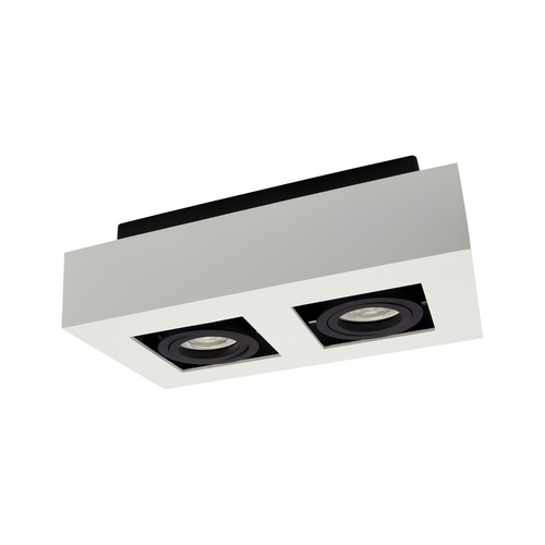 Check Mirora Gu10 X2 Surface Mounted Gu10 250 V Ip20 255 X145 X85 Mm White Black Rectangular Movable