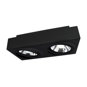 Mirora Ar111 X2 Surface Mounted Gu10 250 V Ip20 293 X145 X 85mm Black Rectangular Movable small 1