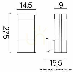 Outdoor Wall Lamp SU-MA Elis Silver Aluminum E27 TY 0651 AL small 1