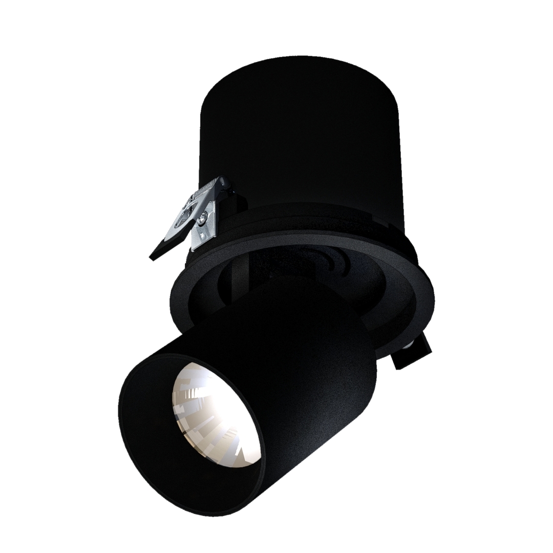 In Out Model L Extension Luminaire, 20 W, 36°, 130x130 Mm, Color Black