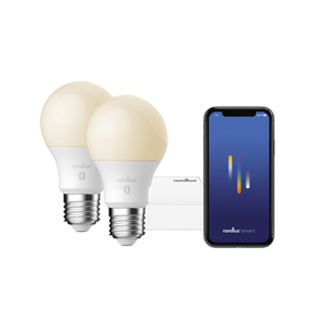 Nordlux Smart 2070062701 starter kit – 2 E27 LED bulbs and EU bridge, white small 0