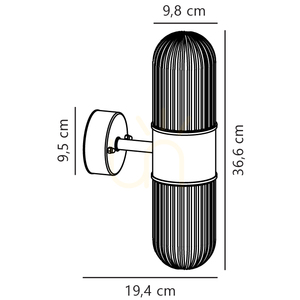 Outdoor wall light KONYO Nordlux E27 2x40W metal black small 3
