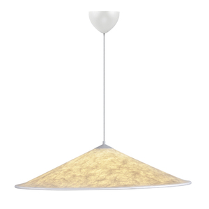 DFTP Hill 85 pendant light, white, Tyvek, 3 × E27 small 3