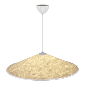 DFTP Hill 85 pendant light, white, Tyvek, 3 × E27 small 4