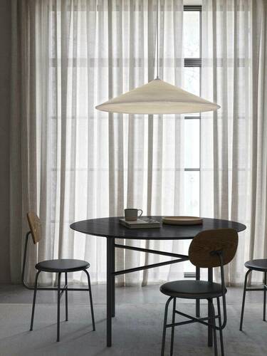 Check DFTP Hill 85 pendant light, white, Tyvek, 3 × E27
