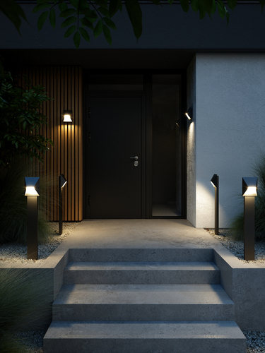 Check PONTIO garden lamp Nordlux GU10 25W Aluminum Black