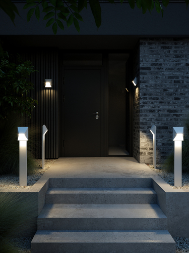 Check PONTIO garden lamp Nordlux GU10 25W Aluminum White