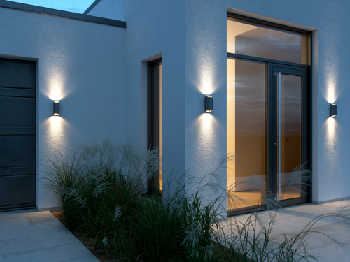 Check Nordlux Nico Square 22 Anthracite Outdoor Wall Light 2xGU10 35 W 2218221050