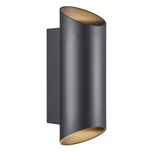 Check NICO Nordlux GU10 2x35W Aluminum Black wall lamp