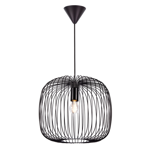 Check BERONI Nordlux E27 60W Metal Pendant Lamp Black