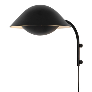 FREYA Nordlux E14 wall lamp, black metal small 1