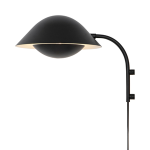 FREYA Nordlux E14 wall lamp, black metal small 2