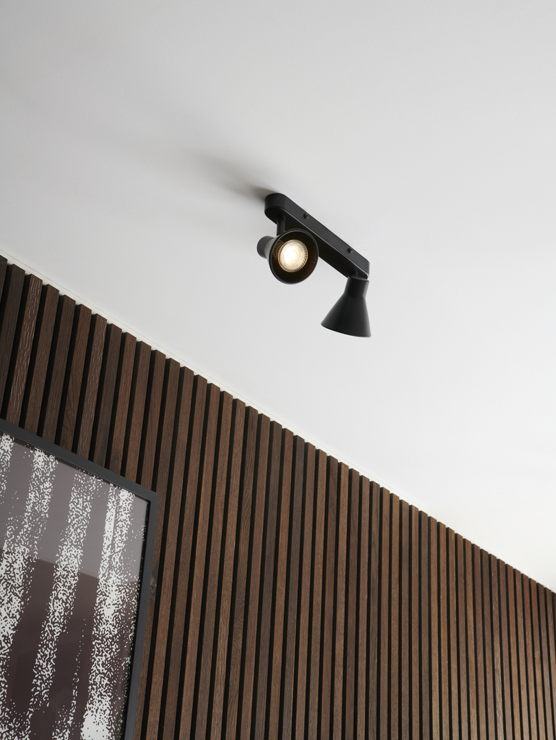 EIK Nordlux GU10 2X35W Metal Ceiling Lamp Black