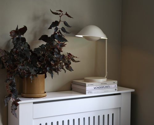 Check Nordlux FREYA 2213115009 beige table lamp, E14 max. 40 W, Ø25 cm shade