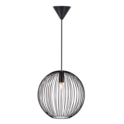 Check BERONI Nordlux E27 60W Metal Pendant Lamp Black