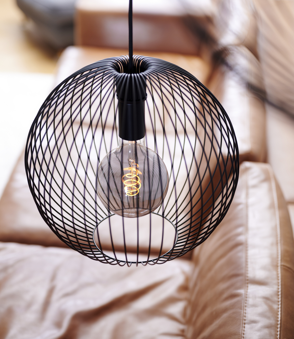 BERONI Nordlux E27 60W Metal Pendant Lamp Black