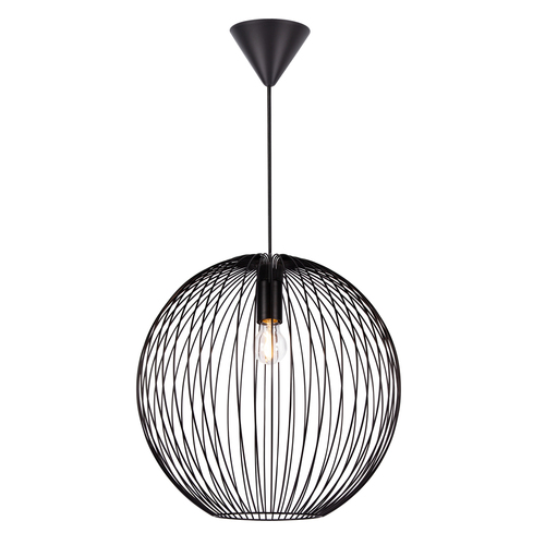 Check BERONI Nordlux E27 60W Metal Pendant Lamp Black