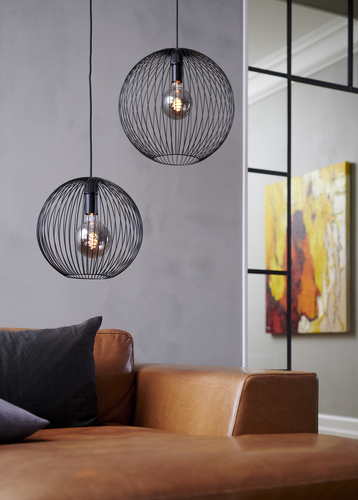 Check BERONI Nordlux E27 60W Metal Pendant Lamp Black