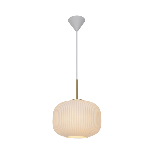 Check MILFORD pendant lamp Nordlux E27 40W Glass White