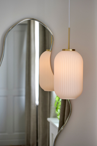 Check MILFORD pendant lamp Nordlux E27 40W Glass White