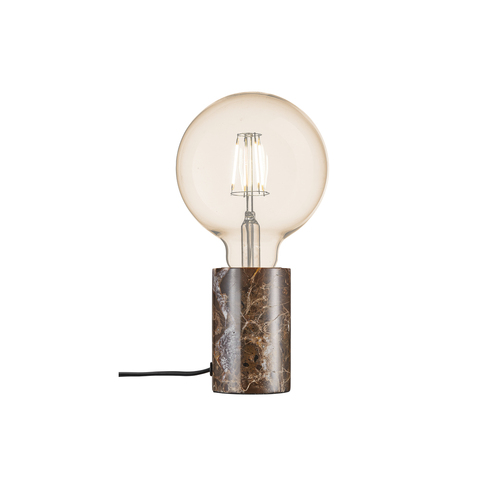 Check SIV table lamp Nordlux E27 60W Marble Brown