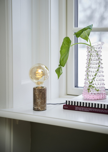 Check SIV table lamp Nordlux E27 60W Marble Brown