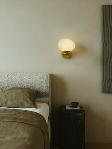 SHAPES DFTP E14 25W Glass Brass Wall Lamp small 2