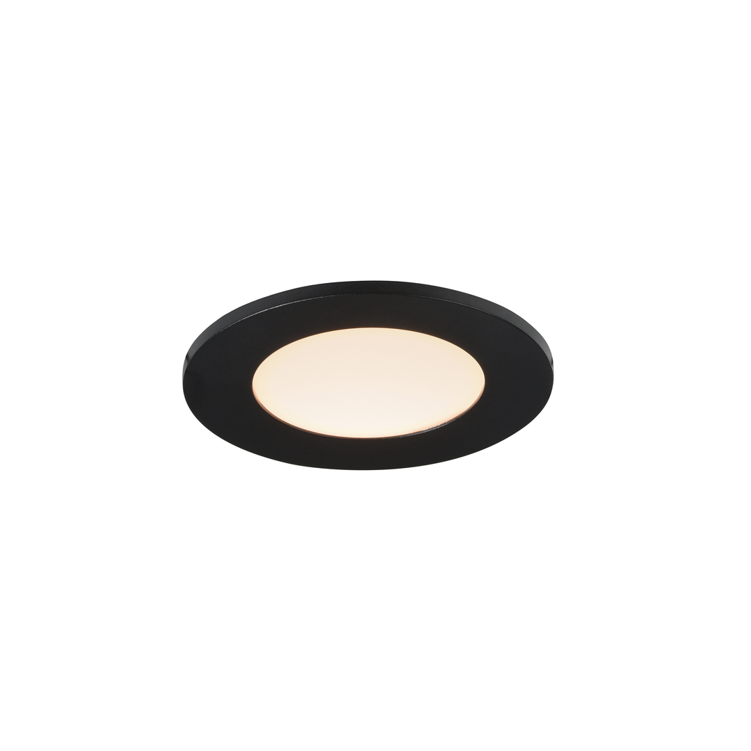 LEONIS Nordlux LED flush-mounted luminaire Plastic Black