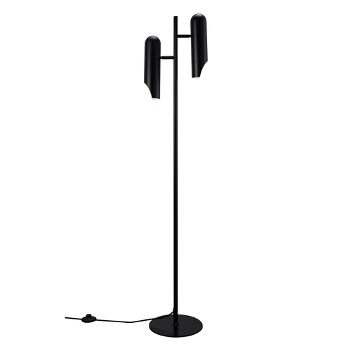 Check ROCHELLE DFTP GU10 2x8W Metal Floor Lamp Black