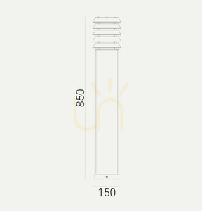 ALTA 5021BL 10.8W 4000K Black RAL-9005 Outdoor Lighting Pole - NORLYS small 4