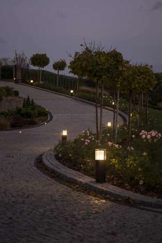 Check ARENDAL Big 1569BL black 35cm E27 light post - NORLYS