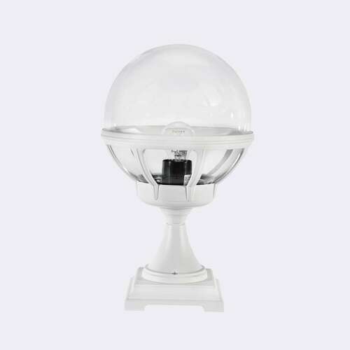 Check Garden Ball Lamp BOLOGNA 312W E27 White RAL9003 Norlys.