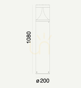 EGERSUND 5014GR Graphite Bollard Light 108 cm NORLYS small 7