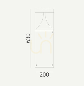 Egersund Light Post 5015 Graphite 7016 Norlys small 7