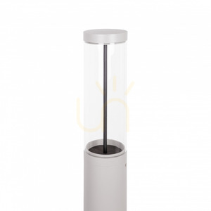 Bollard Light NORLYS Egersund Park 6093AL Light Grey RAL 9006 LED 85 cm small 1