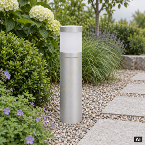 Check NORLYS Lillesand 2342AL aluminium outdoor bollard LED 9.2 W 49 cm